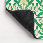 Vintages Jugendstil-Schneeschuhwandermuster Mousepad (Ecke)