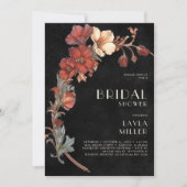 Vintages Jugendstil Schwarzes Brautparty Einladung (Vorderseite)