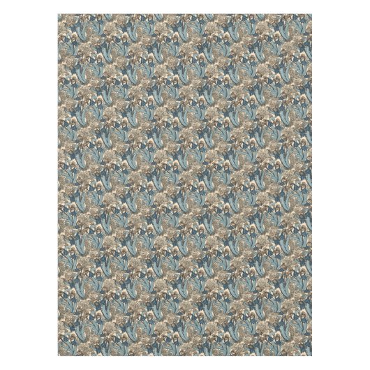 Vintages Jugendstil-Snowdrop Blume Muster Tischdecke (Vorderseite)