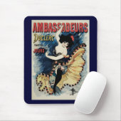 Vintages Jugendstil, Spanischer Flamenco-Tänzer Mousepad (Mit Mouse)