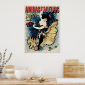 Vintages Jugendstil, Spanischer Flamenco-Tänzer Poster (Küche)