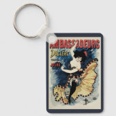 Vintages Jugendstil, Spanischer Flamenco-Tänzer Schlüsselanhänger (Vorderseite)