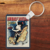 Vintages Jugendstil, Spanischer Flamenco-Tänzer Schlüsselanhänger (Rückseite)