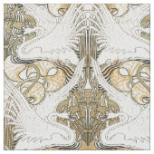 Vintages Jugendstil-Swans & Irisches Muster Stoff (Nahaufnahme)