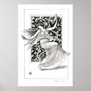 Vintages Jugendstil-Tanz von Walter Crane Poster