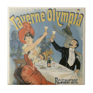 Vintages Jugendstil, Taverne Olympia Restaurant Fliese