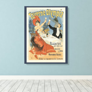 Vintages Jugendstil, Taverne Olympia Restaurant Leinwanddruck