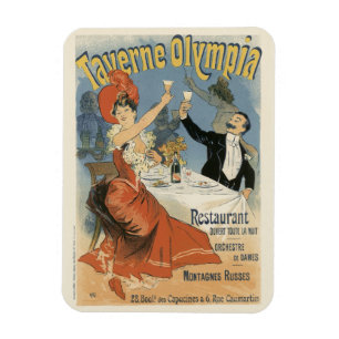 Vintages Jugendstil, Taverne Olympia Restaurant Magnet