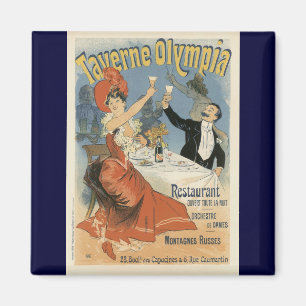 Vintages Jugendstil, Taverne Olympia Restaurant Magnet