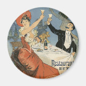 Vintages Jugendstil, Taverne Olympia Restaurant Magnet (Vorne)