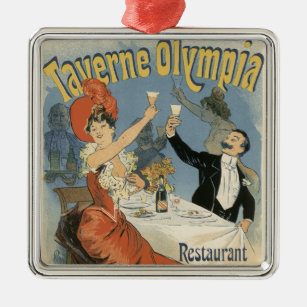 Vintages Jugendstil, Taverne Olympia Restaurant Ornament Aus Metall