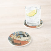 Vintages Jugendstil, Taverne Olympia Restaurant Sandstein Untersetzer (Seite)