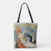 Vintages Jugendstil, Taverne Olympia Restaurant Tasche (Rückseite)