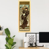 Vintages Jugendstil-Theater und von Mucha Poster (Heimbüro)