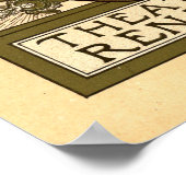 Vintages Jugendstil-Theater und von Mucha Poster (Ecke)