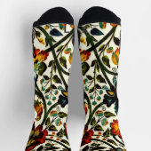 Vintages Jugendstil-Thistles Cicadas Muster Socken (Oben)