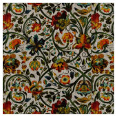 Vintages Jugendstil-Thistles Cicadas Muster Stoff (Nahaufnahme)