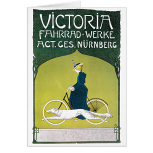 Vintages Jugendstil, Victoria Fahrrad Werke, Rehm