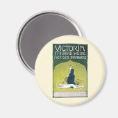 Vintages Jugendstil, Victoria Fahrrad Werke, Rehm Magnet (Vorderseite/Rückseite)