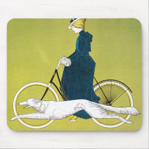 Vintages Jugendstil, Victoria Fahrrad Werke, Rehm Mousepad