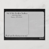 Vintages Jugendstil Vielen Dank Postkarte (Rückseite)