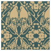Vintages Jugendstil-Vogelpaarmuster Stoff (Nahaufnahme)