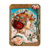 Vintages Jugendstil-Wallpaper Magnet (Vertikal)