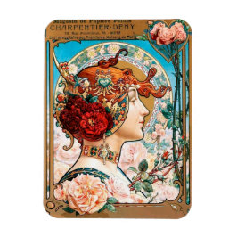 Vintages Jugendstil-Wallpaper Magnet