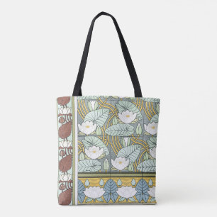 Vintages Jugendstil, Wasserlilie Garten Blume Tasche
