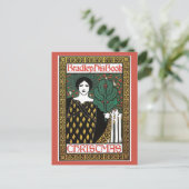 Vintages Jugendstil-Weihnachtsbuch Feiertagspostkarte (Stehend Vorderseite)