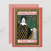 Vintages Jugendstil-Weihnachtsbuch Feiertagspostkarte (Vorne/Hinten)