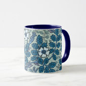 Vintages Jugendstil, Wilde Rose Blume im Garten Tasse (VorderseiteRechts)