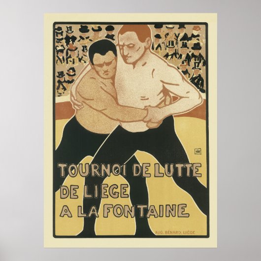 Vintages Jugendstil - Wrestling Poster (Vorne)