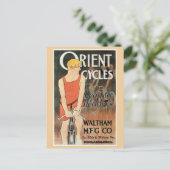 Vintages Jugendstilfahrrad Postkarte (Stehend Vorderseite)