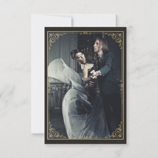 Vintages Jugendstilglas Dankeskarte (Rückseite)