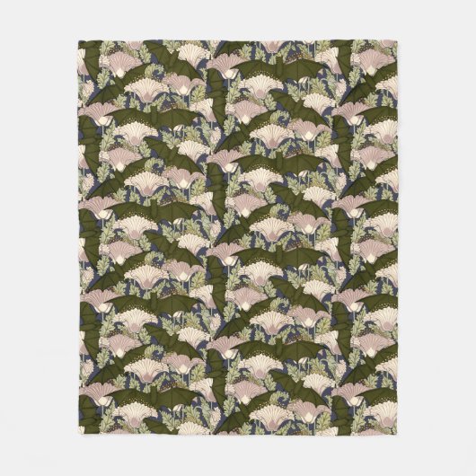 Vintages Jugendstilmuster Fleecedecke (Vorderseite)
