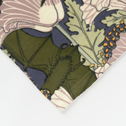 Vintages Jugendstilmuster Fleecedecke (Ecke)