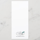 Vintages Jukebox-Hochzeitmenü der 50er Jahre Menükarte (Rückseite)