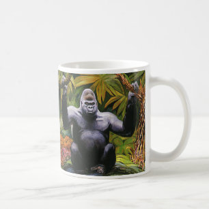 Vintages Jungle-Primat, Silverback Lowland Gorilla Kaffeetasse