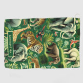 Vintages Jungtiermuster Golfhandtuch (Horizontal)