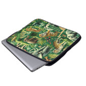 Vintages Jungtiermuster Laptopschutzhülle (Vorne Knopf)
