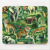 Vintages Jungtiermuster Mousepad (Vorne)