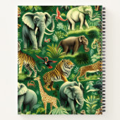 Vintages Jungtiermuster Notizblock (Rückseite)