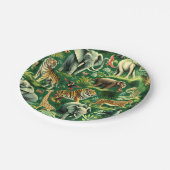 Vintages Jungtiermuster Pappteller (Schrägansicht)