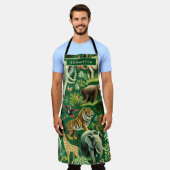 Vintages Jungtiermuster Schürze (Getragen)