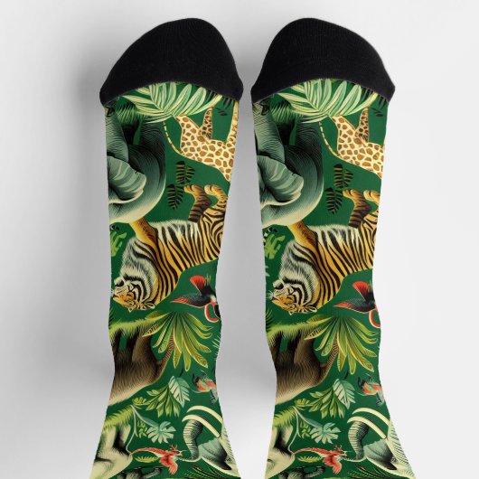 Vintages Jungtiermuster Socken (Oben)