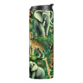 Vintages Jungtiermuster Thermosbecher (Nach links gedreht)