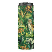 Vintages Jungtiermuster Thermosbecher (Rückseite)