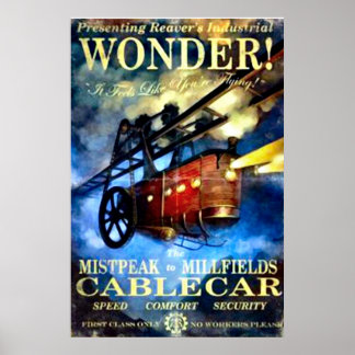 Vintages Kabelauto Poster