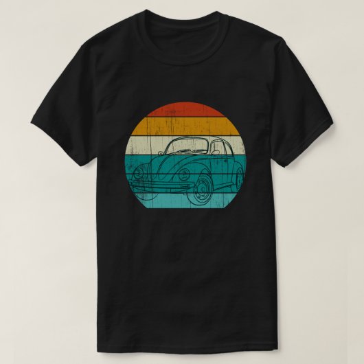 Vintages Käfer-Bug-Auto 2 T-Shirt (Design vorne)